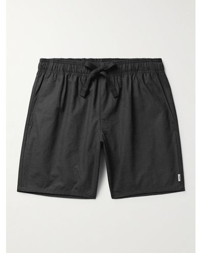 WTAPS Straight-leg Cotton-ripstop Drawstring Shorts - Black