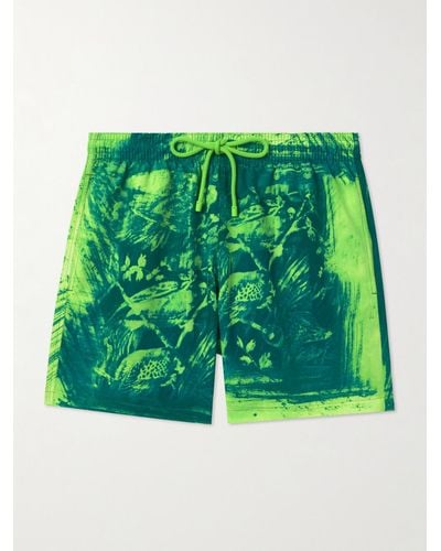 Loewe Paula's Ibiza Shorts da mare corti a gamba dritta stampati - Verde