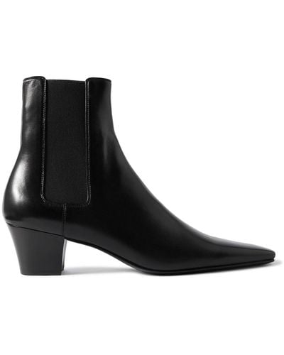Saint Laurent Rainer Glossed-leather Chelsea Boots - Black
