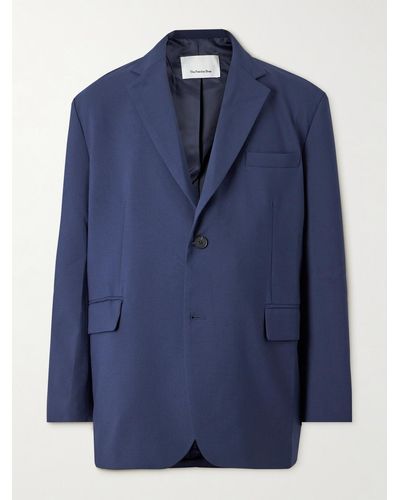 Frankie Shop Beo Oversized Woven Suit Jacket - Blue