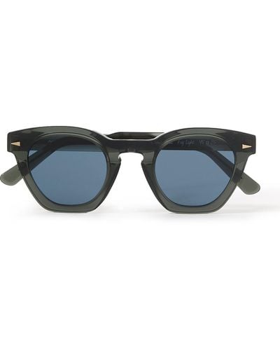 Ahlem Montorgueil Round-frame Acetate Sunglasses - Blue