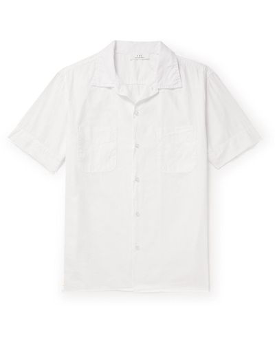 Save Khaki Camp-collar Garment-dyed Cotton Oxford Shirt - White