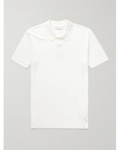 Orlebar Brown Jarrett Slim-fit Cotton And Modal-blend Polo Shirt - White