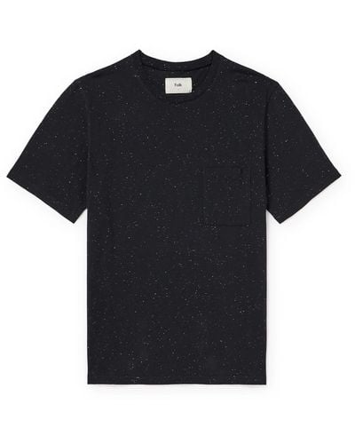 Folk Assembly Slub Organic Cotton-blend Jersey T-shirt - Black
