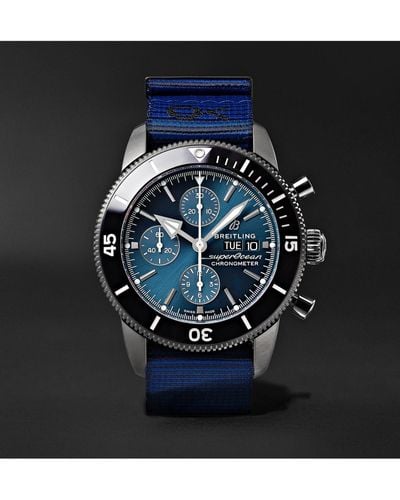 Breitling Outerknown Superocean Heritage Automatic Chronograph 44mm Steel And Econyl Watch - Blue