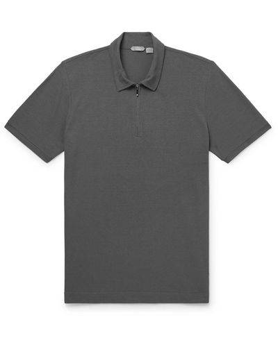Incotex Zanone Slim-fit Icecotton-jersey Polo Shirt - Gray