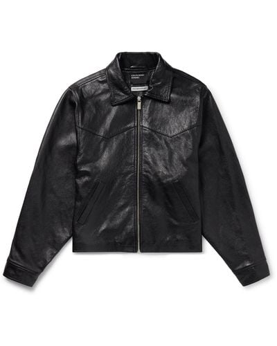 Enfants Riches Deprimes Signature Western Leather Jacket - Black