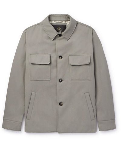 Loro Piana Cotton And Linen-blend Twill Shirt Jacket - Gray