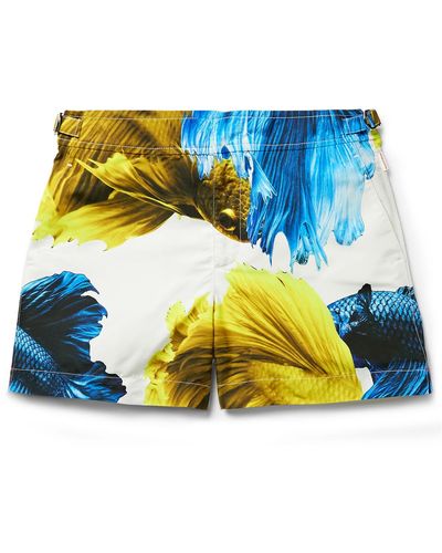 Orlebar Brown Setter Ocean Slim-fit Mid-length Printed Swim Shorts - Blue