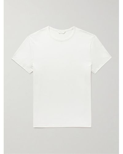 Club Monaco Luxe T-Shirt aus Pima-Baumwoll-Jersey - Weiß