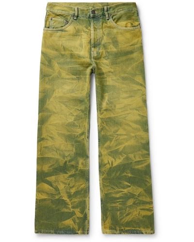 Acne Studios Straight-leg Tie-dyed Jeans - Green