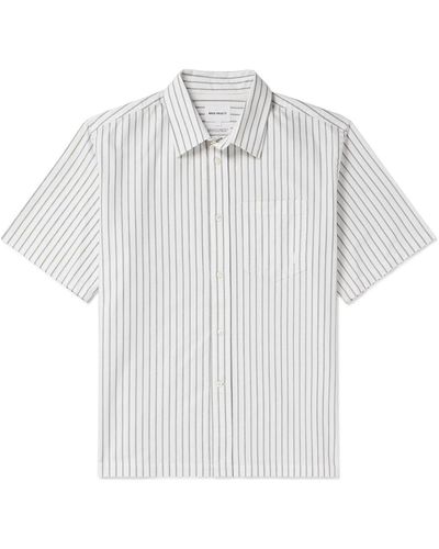 Norse Projects Ivan Striped Organic Cotton Shirt - White