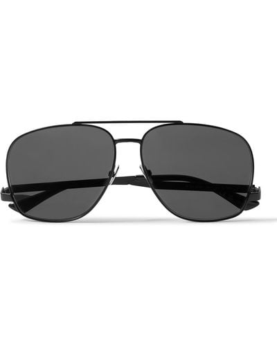 Saint Laurent Aviator-style Metal Sunglasses - Black