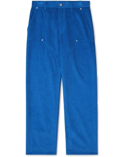 Loewe Wide-leg Cotton-corduroy Pants - Blue