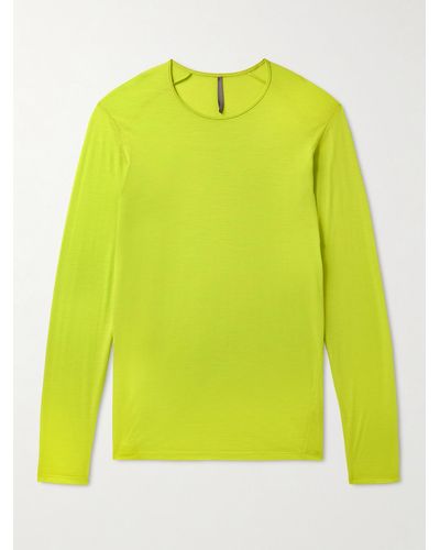 Veilance Frame Wool-blend T-shirt - Yellow