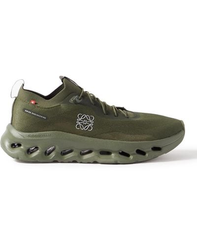 Loewe On Cloudtilt Stretch-knit Sneakers - Green