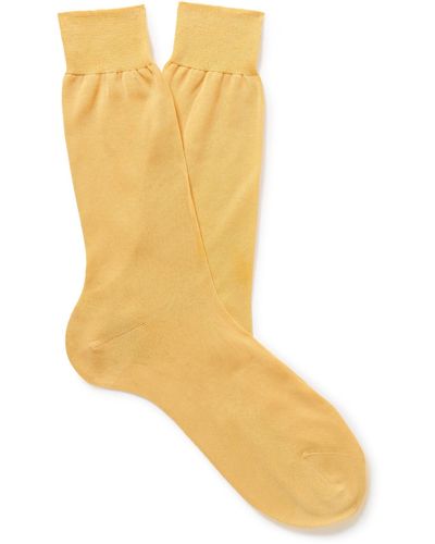 Anderson & Sheppard Cotton Socks - Yellow