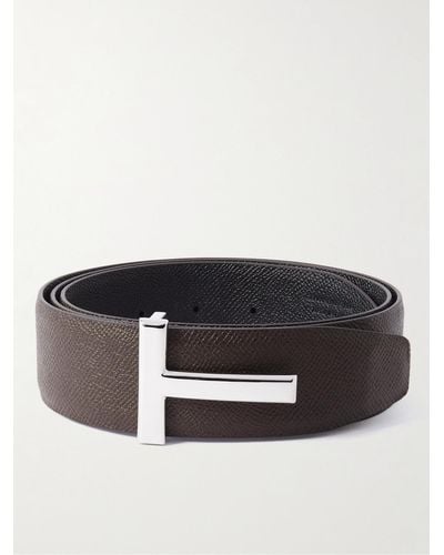 Tom Ford 4cm Reversible Full-grain Leather Belt - Black