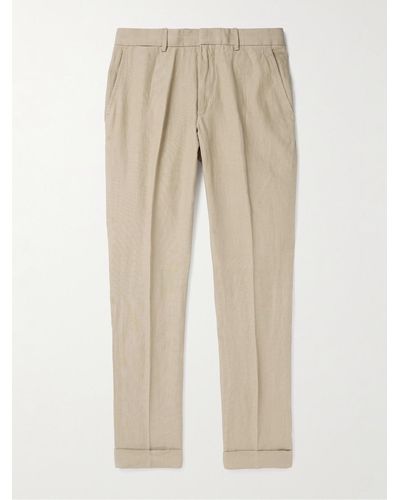 Polo Ralph Lauren Tapered Linen Suit Trousers - Natural