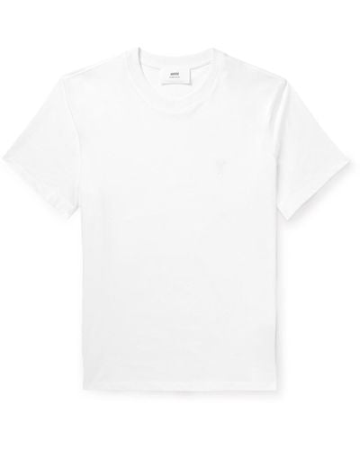 Ami Paris Organic Cotton Short-sleeve T-shirt - White
