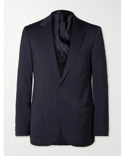 MR P. Slim-fit Wool-twill Suit Jacket - Blue