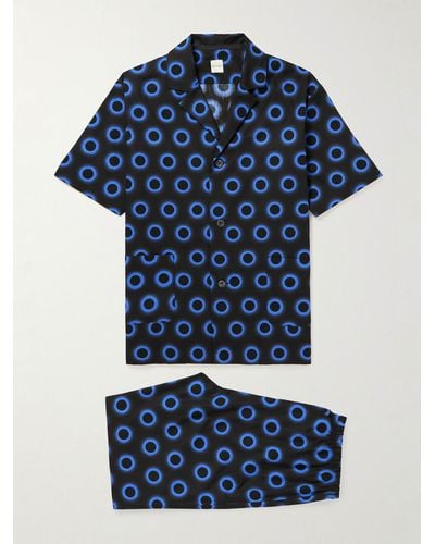 Paul Smith Polka-dot Cotton-poplin Pyjama Set - Blue