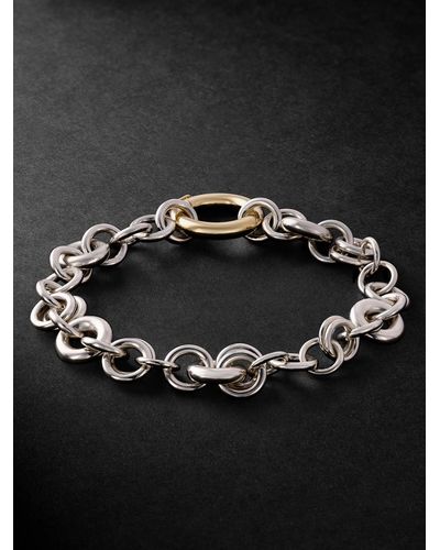 Spinelli Kilcollin Atlantis Sterling Silver And 18-karat Gold Chain Bracelet - Black