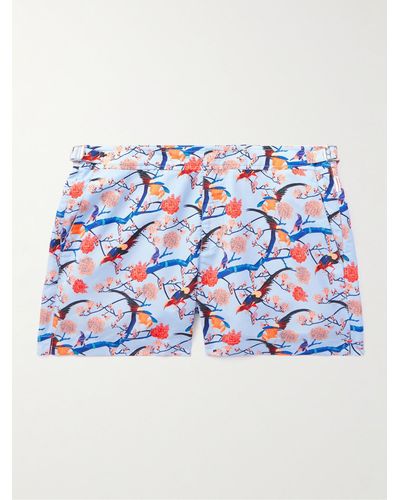 Orlebar Brown Setter Straight-leg Mid-length Printed Swim Shorts - Blue