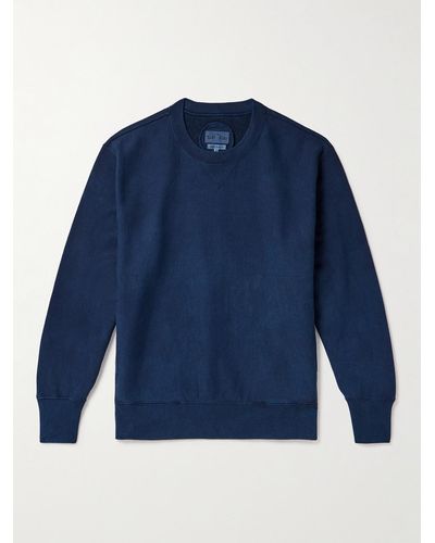 Blue Blue Japan Indigo-dyed Cotton-jersey Sweatshirt - Blue