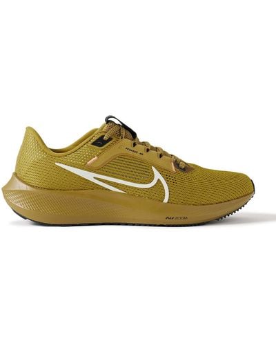 Nike Air Zoom Pegasus 40 Rubber-trimmed Mesh Running Sneakers - Green