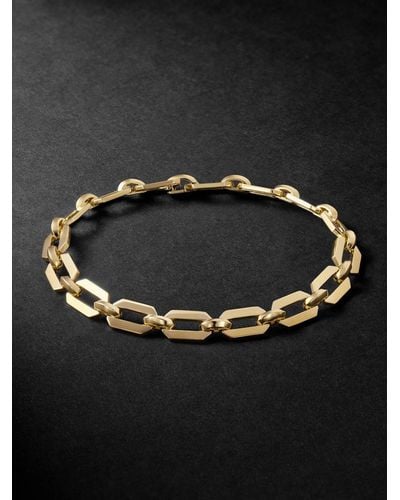 SHAY Geo Gold Chain Bracelet - Black