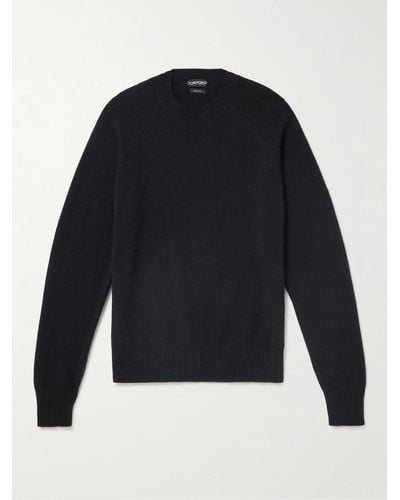 Tom Ford Wool And Cashmere-blend Jumper - Blue
