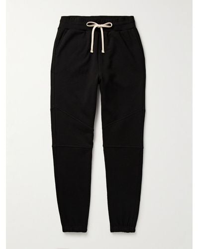 John Elliott Studio Fleece Escobar Slim-fit Tapered Cotton-jersey Sweatpants - Black