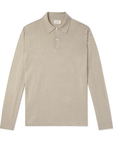 Hartford Linen And Cotton-blend Polo Shirt - White