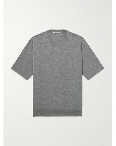 AURALEE Cashmere T-shirt - Grey