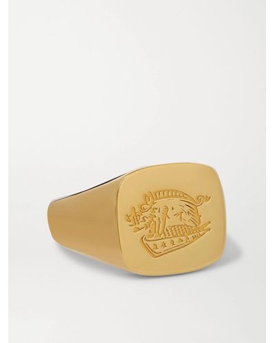 Kingsman Deakin & Francis Gold-plated Signet Ring - Metallic