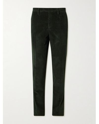 Boglioli Straight-leg Cotton-corduroy Suit Trousers - Black