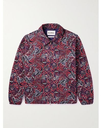 Noma T.D Paisley-print Cotton-twill Blouson Jacket - Purple
