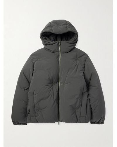 Burberry Logo-embroidered Quilted Shell Hooded Down Jacket - Black
