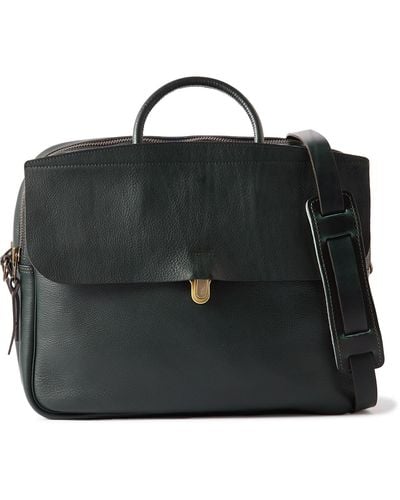 Bleu De Chauffe Zeppo Full-grain Leather Briefcase - Black