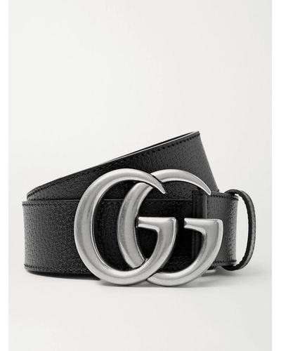 Gucci 4cm Full-grain Leather Belt - Black