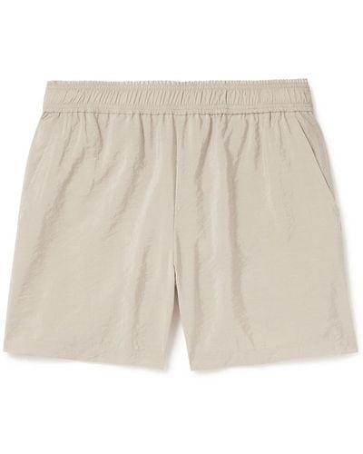 SSAM Straight-leg Silk-blend Shorts - Natural
