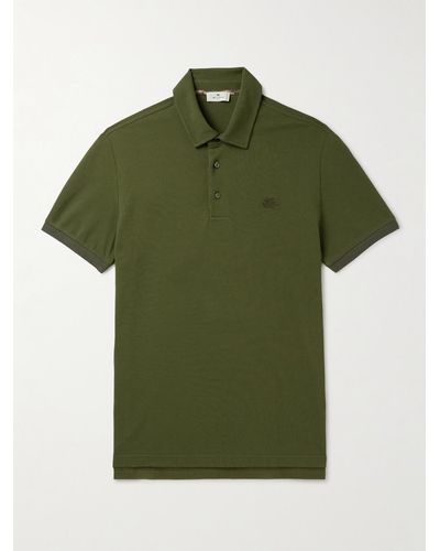Etro Polohemd aus Baumwoll-Piqué mit Logostickerei - Grün