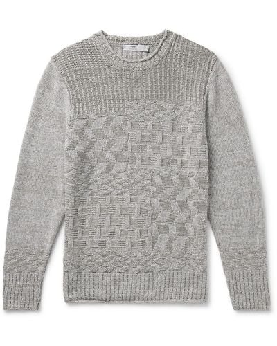 Inis Meáin Claíochaí Linen Sweater - Gray