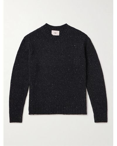 Folk Wool-blend Sweater - Blue