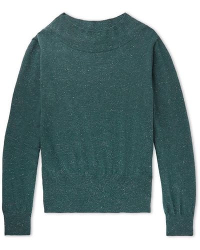 Yuri & Yuri Donegal Wool Sweater - Green