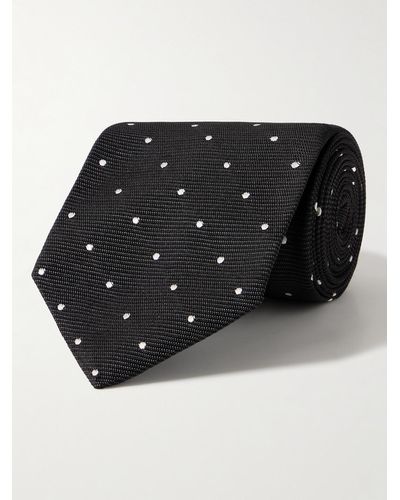 Tom Ford Krawatte aus Seiden-Jacquard mit Punkten - Schwarz
