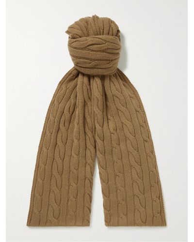 Loro Piana Cable-knit Baby Cashmere Scarf - Natural