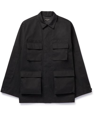 Balenciaga Bb Corp Cargo Shirt Large Fit - Black