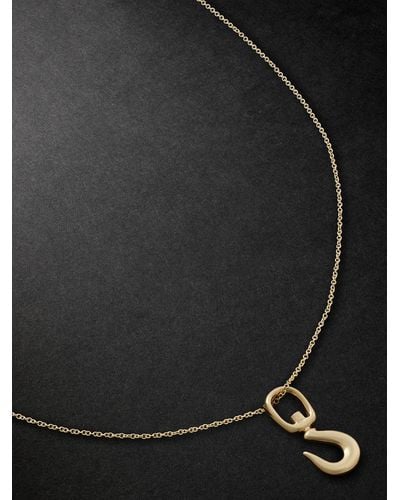 Mateo Gold Pendant Necklace - Black